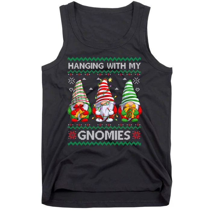 Hanging With Gnomies Ugly Gnomes Christmas Sweater Tank Top