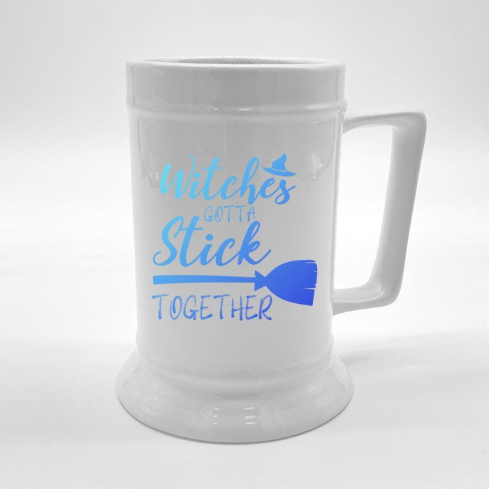 Halloween Witches Gotta Stick Together Funny Familly Tee Gift Front & Back Beer Stein