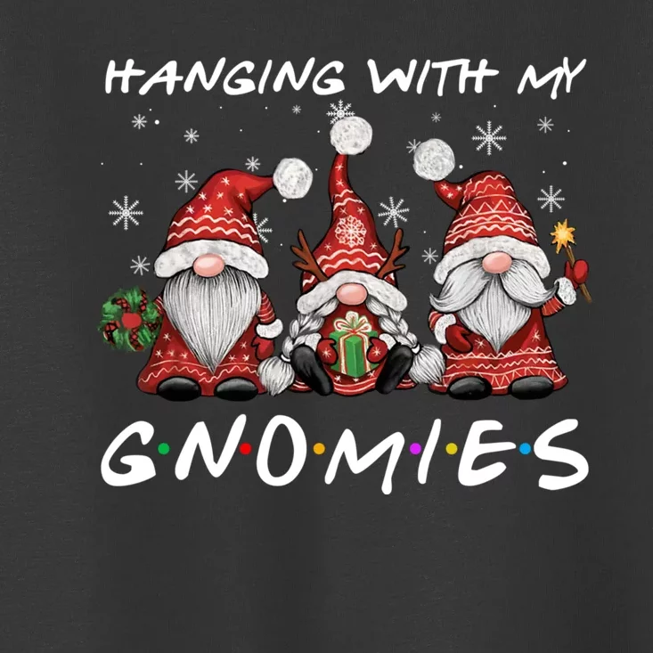 Hanging With Gnomies Christmas Gnomes Xmas Buffalo Plaid Red Toddler T-Shirt