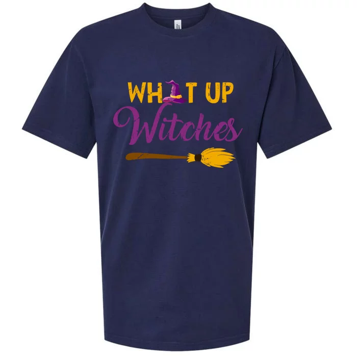 Halloween Witch Gift What Up Witches Gift Sueded Cloud Jersey T-Shirt