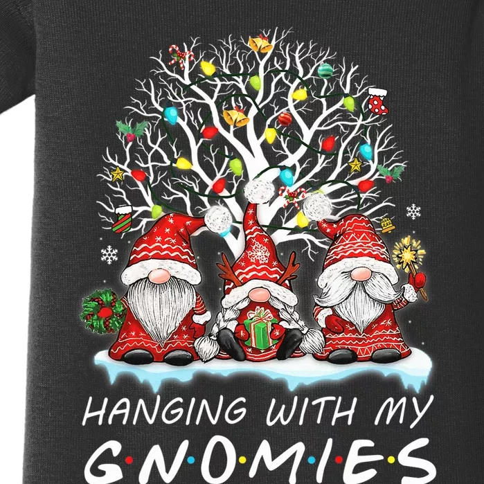 Hanging With Gnomies Gnome Christmas Xmas Lights Family Baby Bodysuit