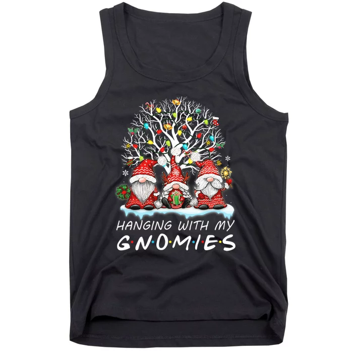 Hanging With Gnomies Gnome Christmas Xmas Lights Family Tank Top