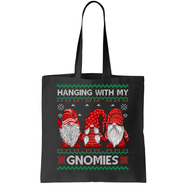 Hanging With Gnomies Ugly Gnomes Christmas Tote Bag