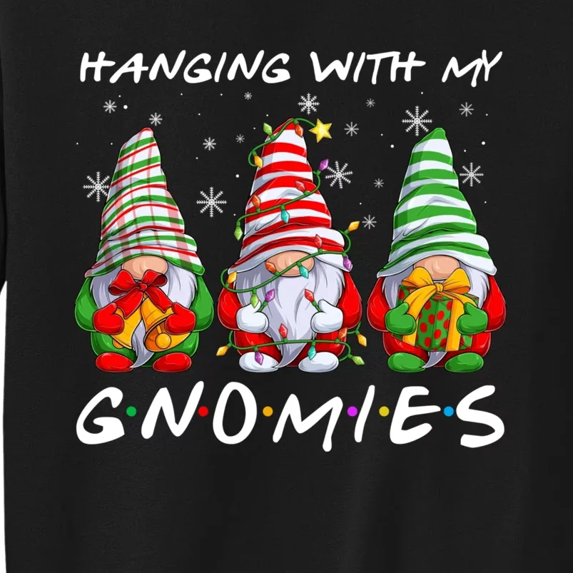 Hanging With Gnomies Gnomes Light Christmas Pajamas Matching Sweatshirt