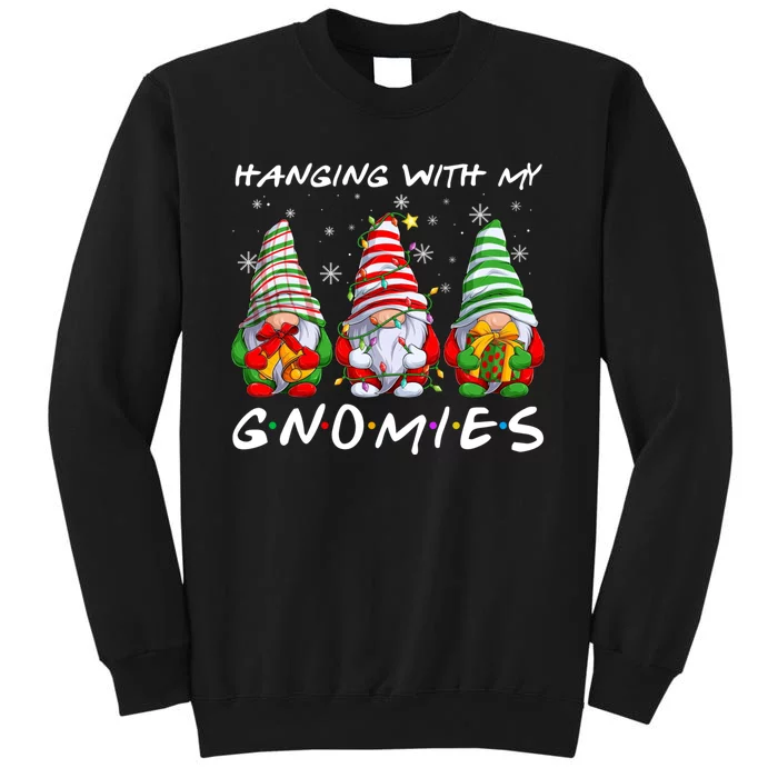 Hanging With Gnomies Gnomes Light Christmas Pajamas Matching Sweatshirt