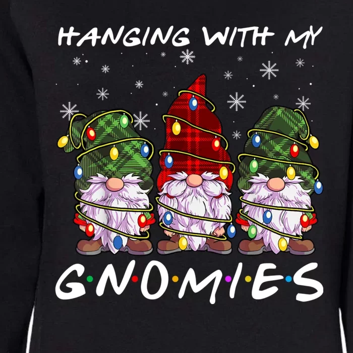 Hanging With Gnomies Christmas Gnomes Xmas Buffalo Plaid Red Womens California Wash Sweatshirt