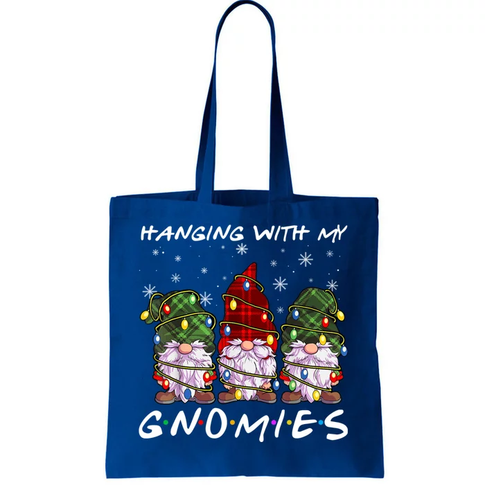 Hanging With Gnomies Christmas Gnomes Xmas Buffalo Plaid Red Tote Bag