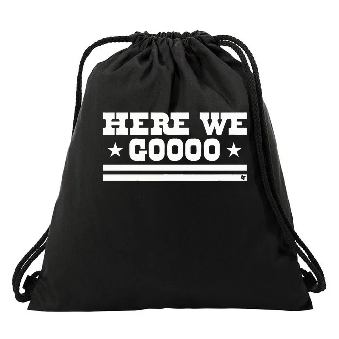 Here We Go Dallas Football Drawstring Bag