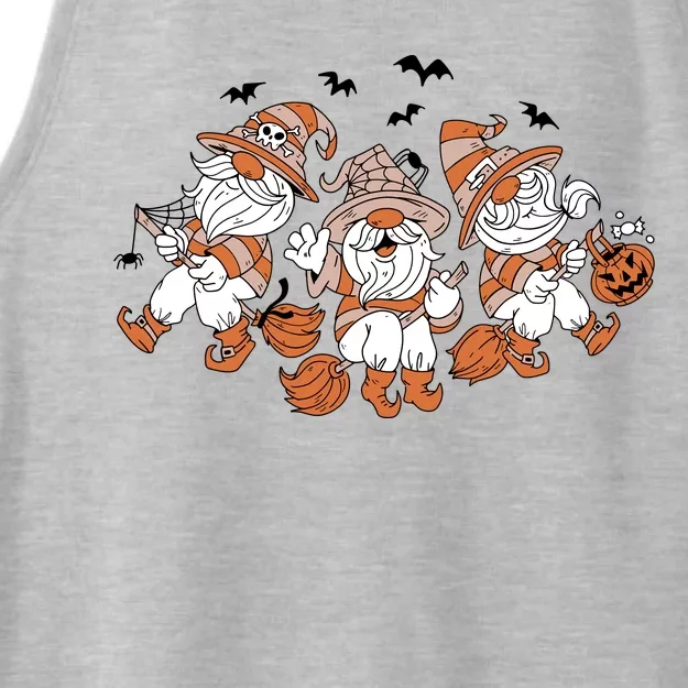 Halloween Witchy Gnomes Holiday Ladies Tri-Blend Wicking Tank