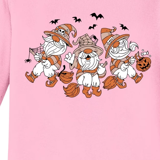 Halloween Witchy Gnomes Holiday Baby Long Sleeve Bodysuit