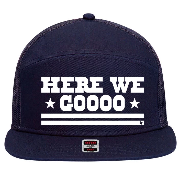 Here We Go Dallas Football 7 Panel Mesh Trucker Snapback Hat