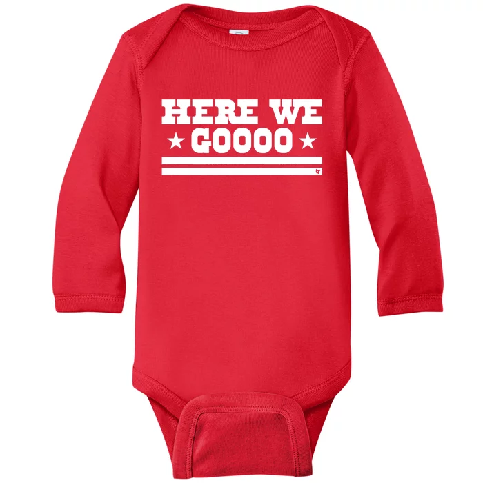 Here We Go Dallas Football Baby Long Sleeve Bodysuit