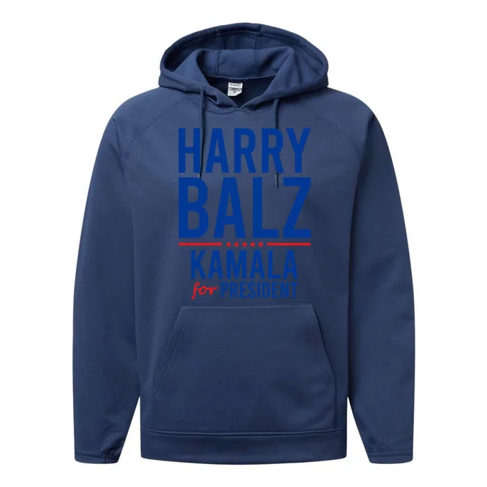 Harris Walz Gag Harry Balz Democrat Political Us Election Gift Performance Fleece Hoodie