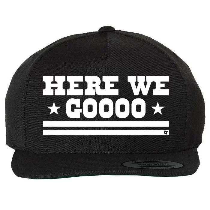 Here We Go Dallas Football Wool Snapback Cap