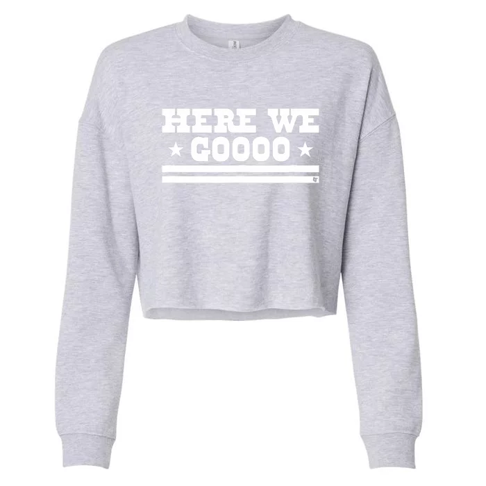 Here We Go Dallas Football Cropped Pullover Crew