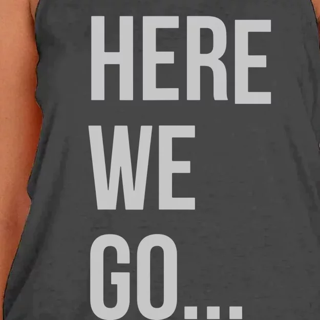 Here We Go Women's Knotted Racerback Tank