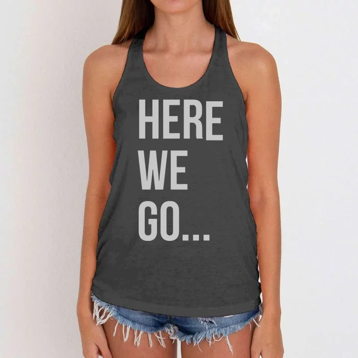 Here We Go Women's Knotted Racerback Tank