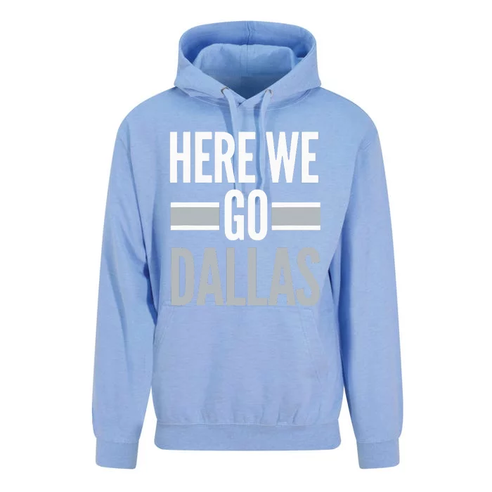 Here We Go Dallas Funny Dallas Here We Go Fan Unisex Surf Hoodie