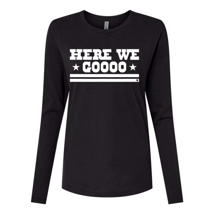 Here We Go Dallas Football Womens Cotton Relaxed Long Sleeve T-Shirt