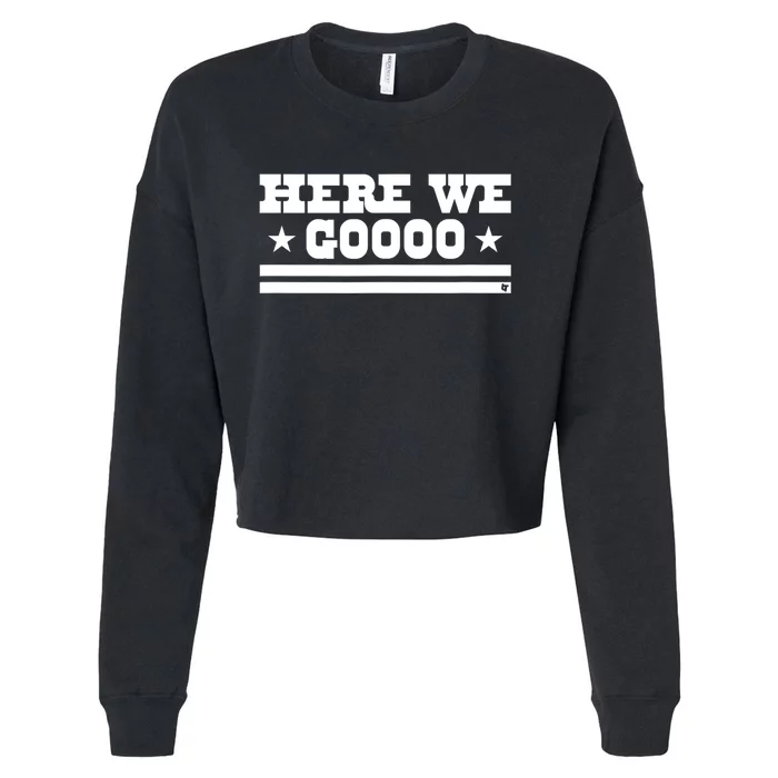 Here We Go Dallas Football Cropped Pullover Crew