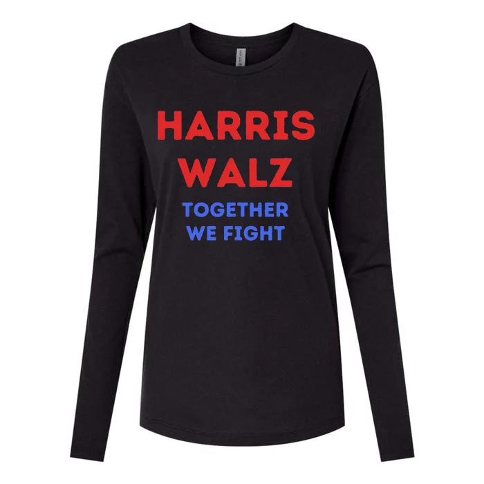 Harris Walz Womens Cotton Relaxed Long Sleeve T-Shirt