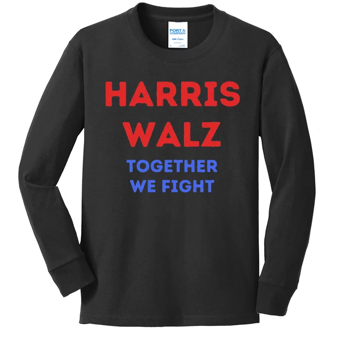 Harris Walz Kids Long Sleeve Shirt