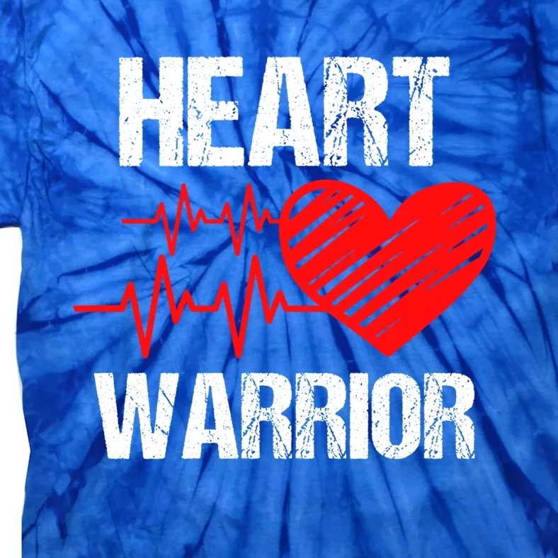 Heart Warrior Heart Disease Awareness Red Heart Gift Tie-Dye T-Shirt