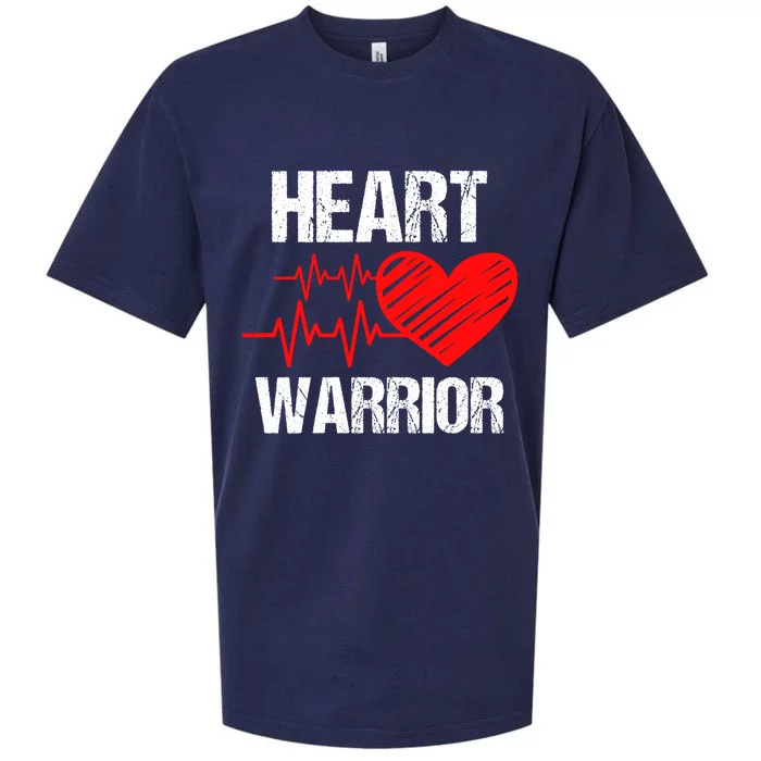 Heart Warrior Heart Disease Awareness Red Heart Gift Sueded Cloud Jersey T-Shirt