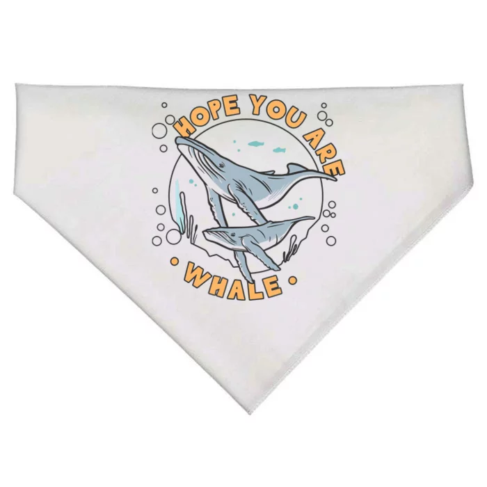 Humpback Whale Hope You Are Whale Funny Marine Biologist USA-Made Doggie Bandana