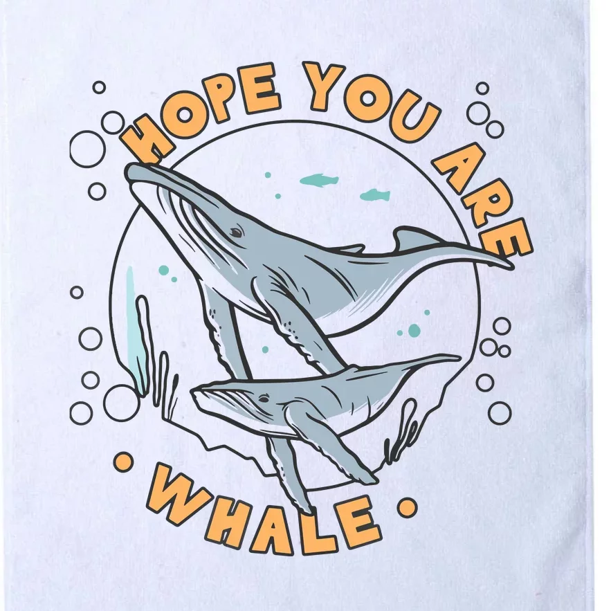 Humpback Whale Hope You Are Whale Funny Marine Biologist Platinum Collection Golf Towel