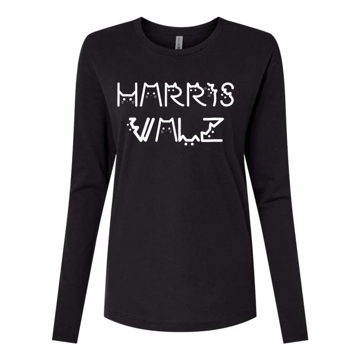 Harris Waltz Harris Walz Kamala Tim Democratic Vp President Womens Cotton Relaxed Long Sleeve T-Shirt