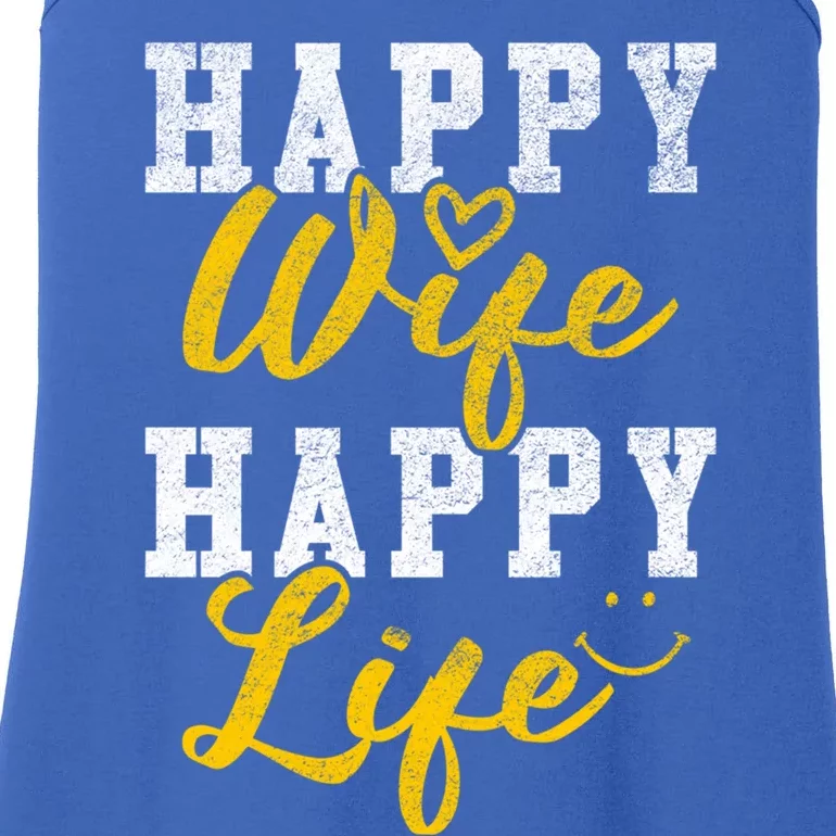 Happy Wife Happy Life Funny 'S Saying Gift Funny Gift Ladies Essential Tank