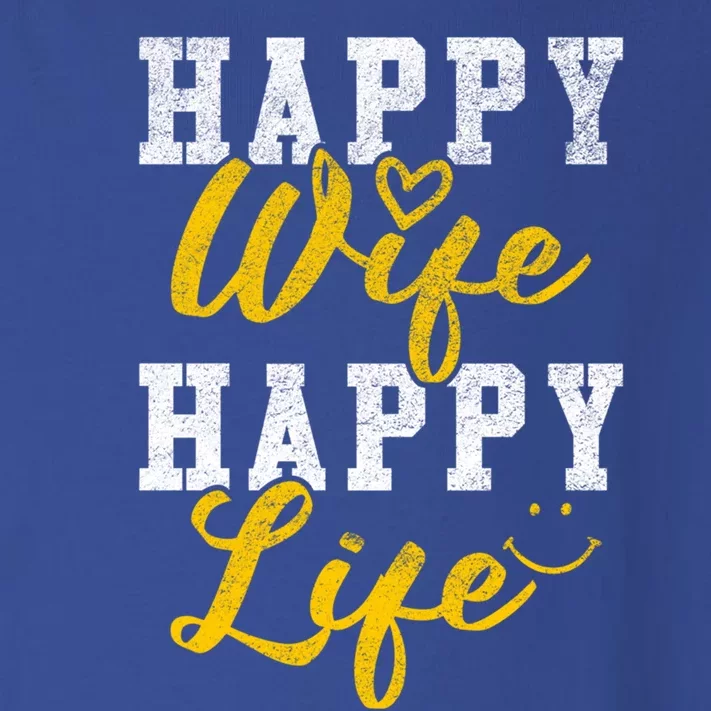 Happy Wife Happy Life Funny 'S Saying Gift Funny Gift Toddler Long Sleeve Shirt