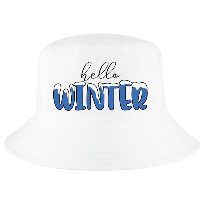 Hello Winter Holiday Season Cool Comfort Performance Bucket Hat