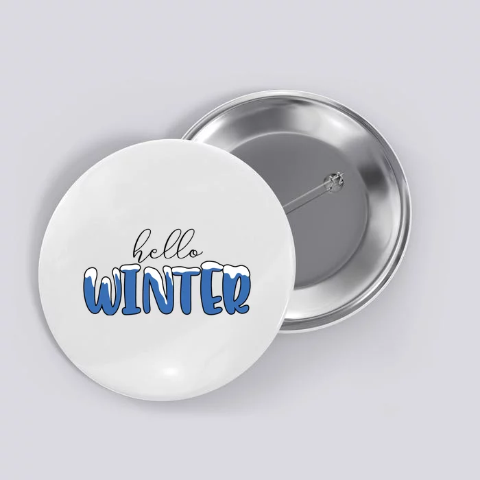 Hello Winter Holiday Season Button