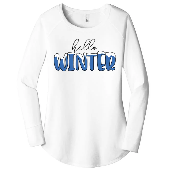 Hello Winter Holiday Season Women's Perfect Tri Tunic Long Sleeve Shirt