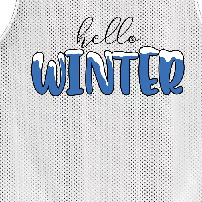 Hello Winter Holiday Season Mesh Reversible Basketball Jersey Tank