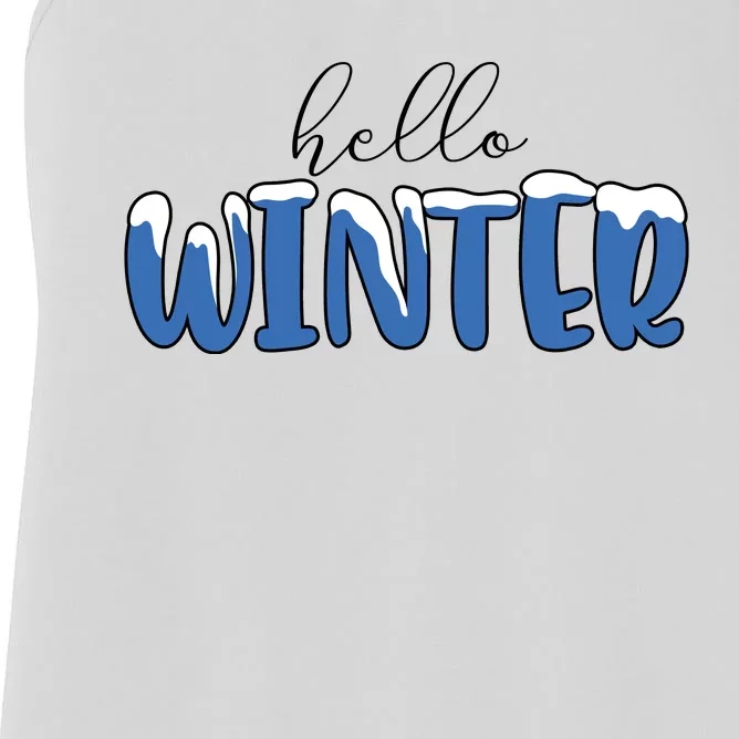 Hello Winter Holiday Season Women's Racerback Tank