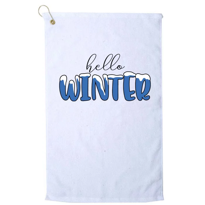 Hello Winter Holiday Season Platinum Collection Golf Towel