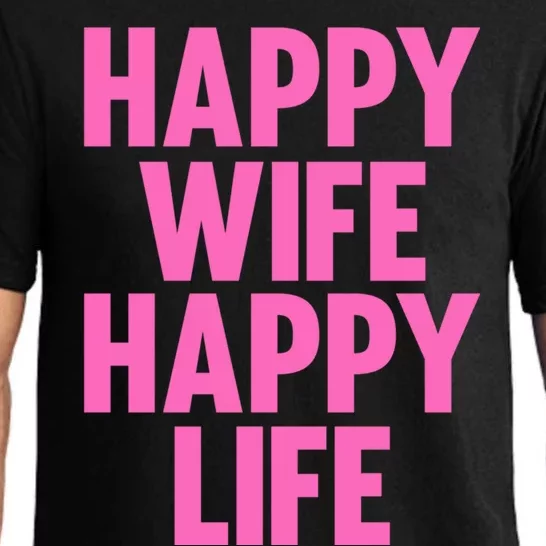 Happy Wife Happy Life Gift Partner Husband Wife Cool Gift Pajama Set