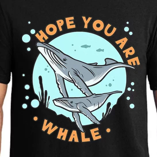 Humpback Whale Hope You Are Whale Funny Marine Biologist Pajama Set