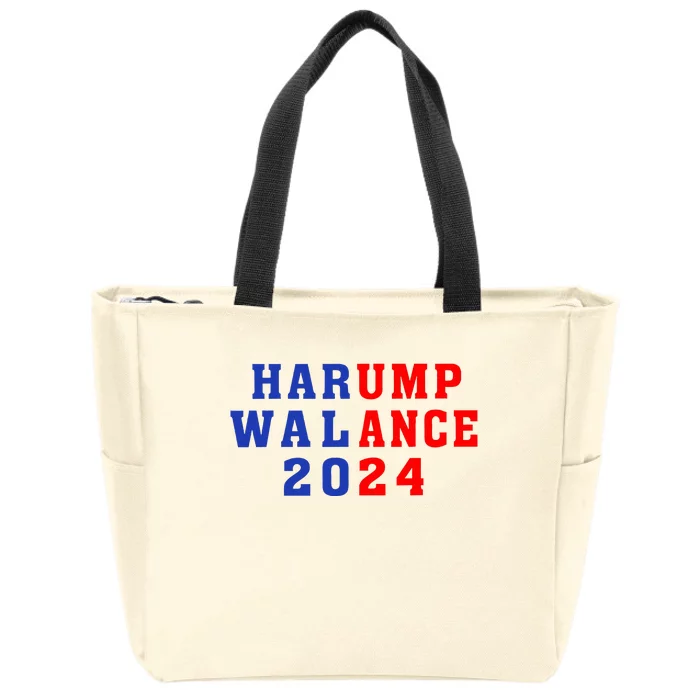 Harump Wallace Harris Walz Trump Vance 2024 Zip Tote Bag