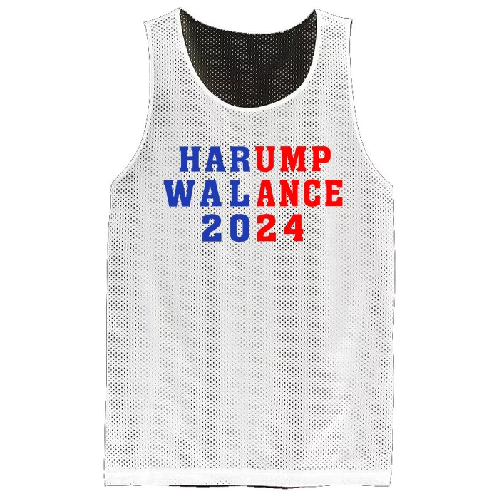 Harump Wallace Harris Walz Trump Vance 2024 Mesh Reversible Basketball Jersey Tank