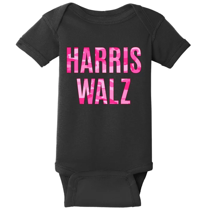 Harris Walz Hunting Camouflage Camo Baby Bodysuit