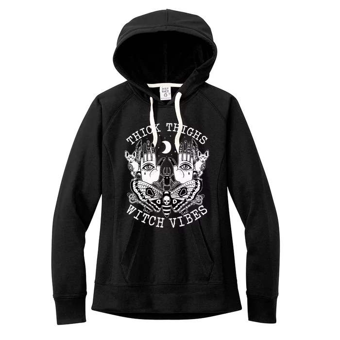 Halloween Witch Hex: Embrace Thick Thighs & Witch Vibes Women's Fleece Hoodie