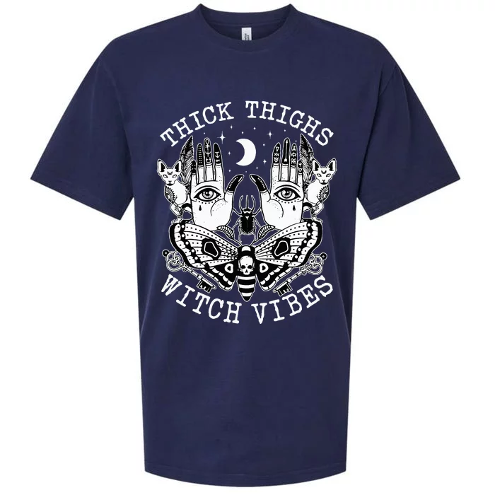 Halloween Witch Hex: Embrace Thick Thighs & Witch Vibes Sueded Cloud Jersey T-Shirt