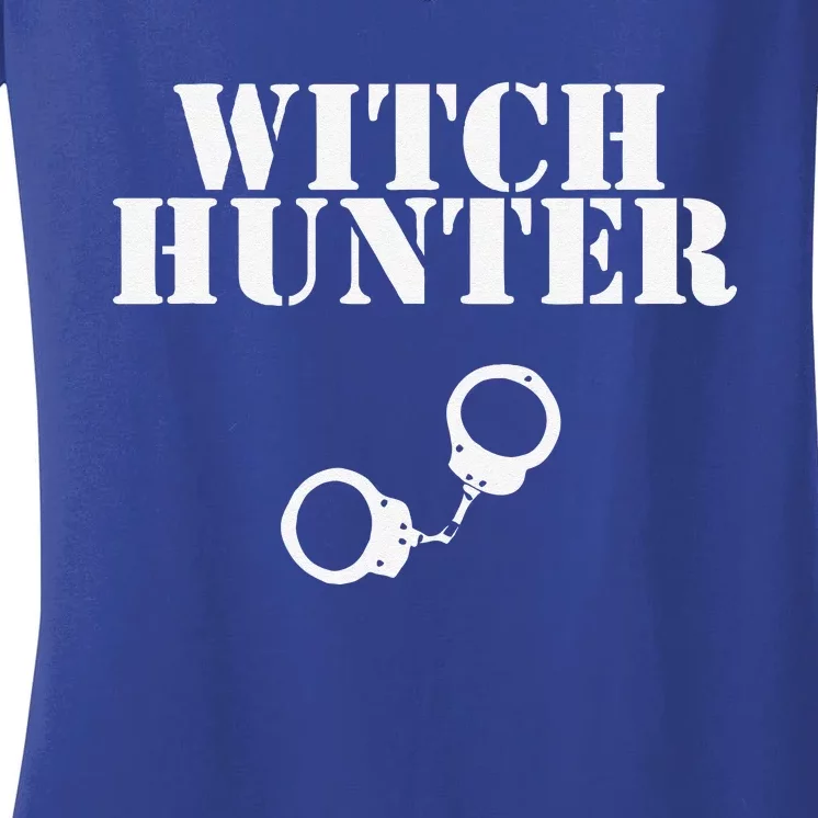 Halloween Witch Hunter Novelty Costume Women's V-Neck T-Shirt