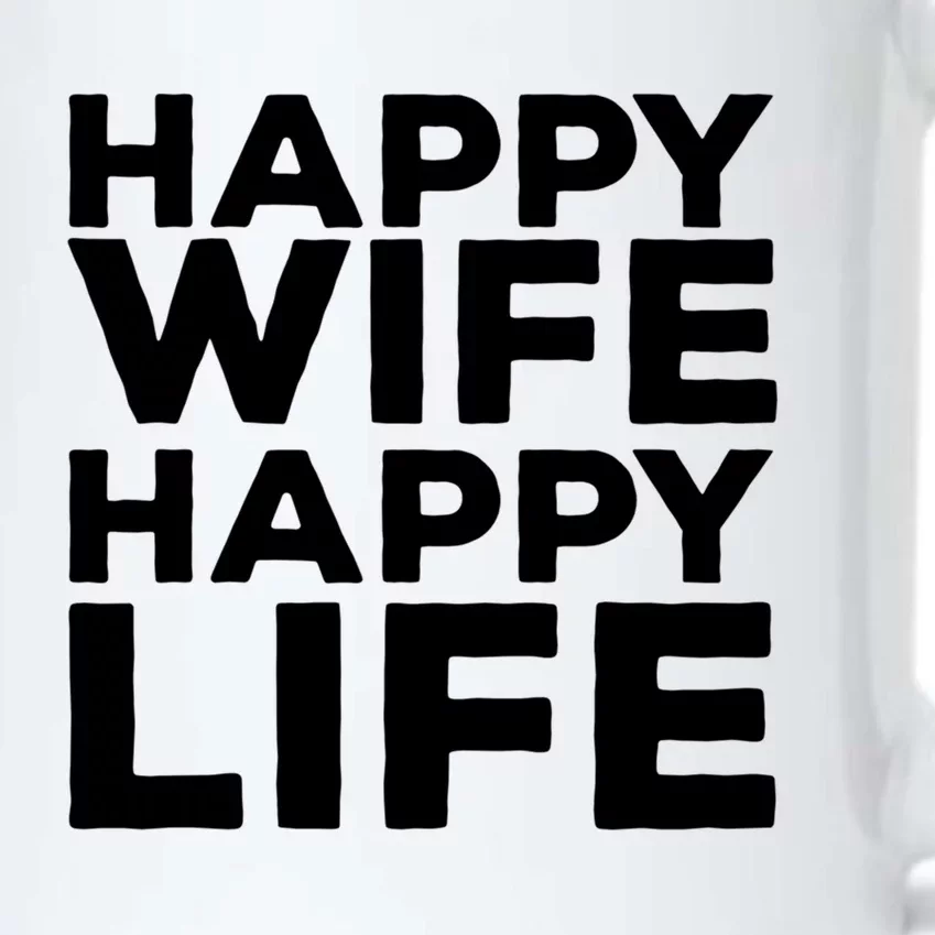 Happy Wife Happy Life Wife Cute Gift Black Color Changing Mug