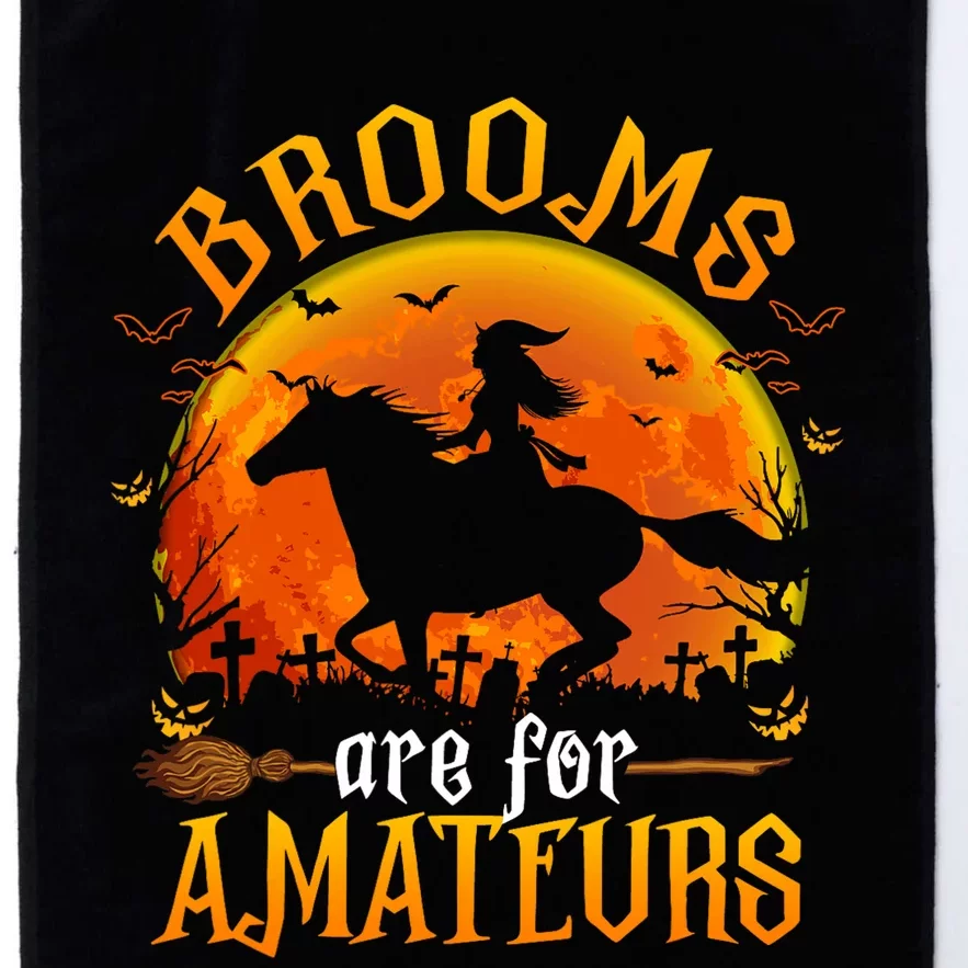 Horses Witch Halloween Funny Brooms Are For Amateurs Platinum Collection Golf Towel