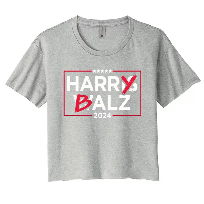 Harris Walz Harry Balz 2024 Gift Women's Crop Top Tee